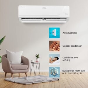 Voltas 1.5 Ton 3 Star, Inverter Split AC(Copper, 4 in 1 Adjustable Cooling, Anti-dust Filter, 183V Vectra Platina, White)