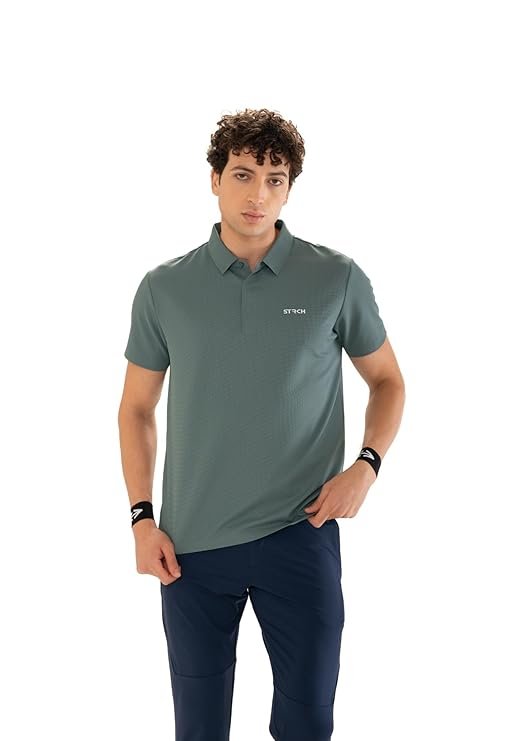 STRCH Nylon Edgecraft Performance Polo T-Shirt