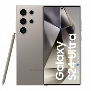 Samsung Galaxy S24 Ultra 5G AI Smartphone with Galaxy AI (Titanium Black, 12GB, 256GB Storage), Snapdragon 8 Gen 3, 200 MP Camera with ProVisual Engine and 5000mAh Battery