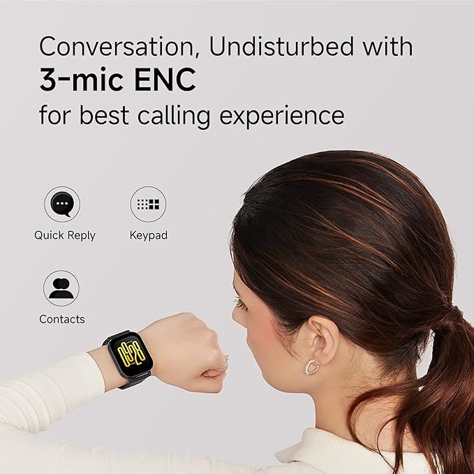 Redmi Watch 5 Active BT Calling with 3mic ENC|2" HD Screen|HyperOS connectivity|Metal body|18 days of Battery Life|200+ Watch Faces|IPX8 rating|140+ Sports Modes|Heart Rate,Period Cycle Monitor|Silver - Image 2
