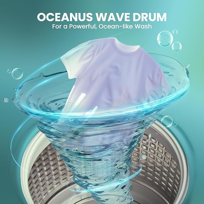 Haier 8 Kg 5 Star Fully Automatic Top Load Washing Machine with Oceanus Wave Drum, Magic Filter, 8 Wash Programs (HWM80-AE, Titanium Grey, Stainless Steel Drum, 15 Mins Quick Wash) - Image 4