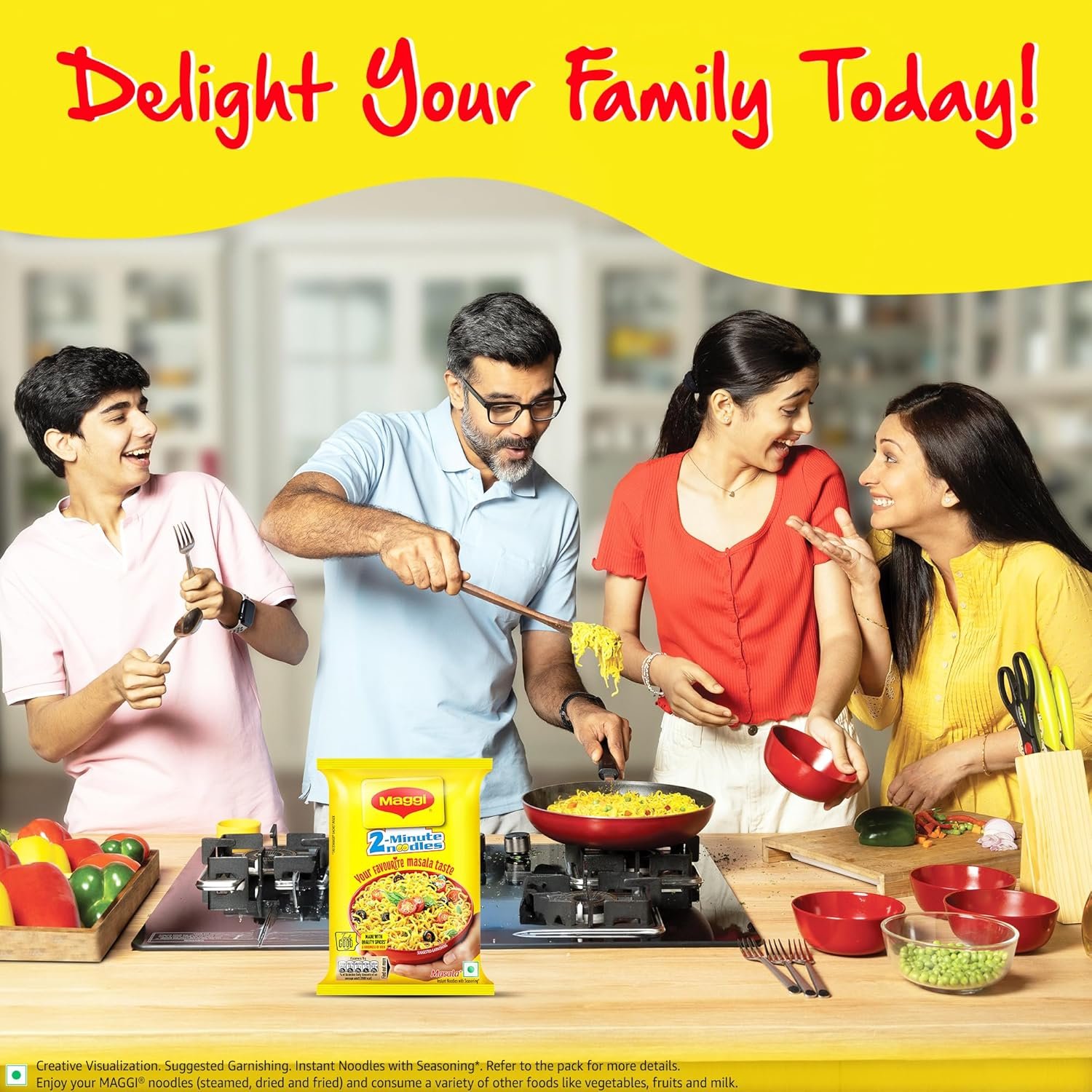 MAGGI 2-Minute Instant Noodles,Masala Noodles With Goodness Of Iron,Made With Choicest Quality Spices,Favourite Masala Taste, 840g Pouch (Pack of 12, 70 g each) - Image 6